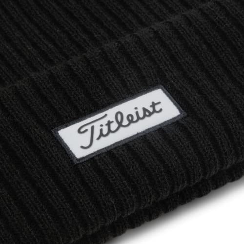 Titleist Men's Standard Cuff Knit Hat, Black/White