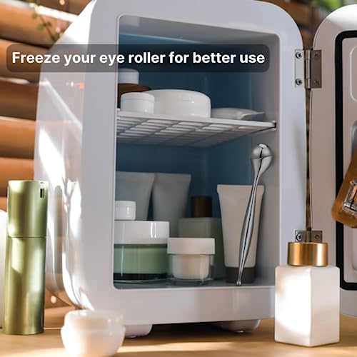 Eye Roller, Facial Roller Massager - Reduces Puffiness, Dark Circles, Cooling Therapy for Tired Eyes (with Applicator)