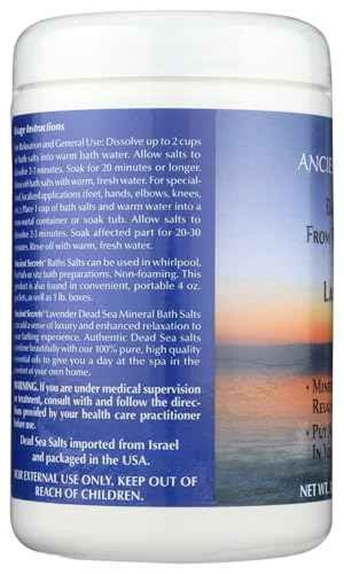Ancient Secrets Aromatherapy Dead Sea Mineral Baths Lavender - 2 lbs