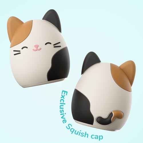 ORDO Squishmallows Electric Toothbrush, Sonic Toothbrushes for Kids, Rechargeable, 3 Brushing Modes, Over 5 Weeks Battery Life Extra Brush Head Included, Gift for Kids Aged 4 Years and Up, Cam