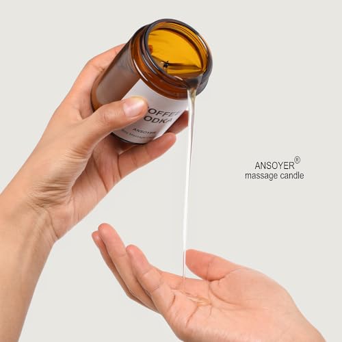 Massage Oil Candle, Romantic Gift SPA Use Home Scented Candle Body Oil, Ultra Hydrating Body Care with Soybean Oil, 4.5oz (Pomegranate)