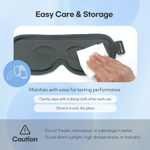 HuBDIC Hubicare Eye Cool Gel Mask for Eye Massager, Cooling Eye Mask with Detachable Strap ?Reusable Gel Eye Pad for Puffiness, Dry Eyes, Migraines & Relaxation Cold Compress