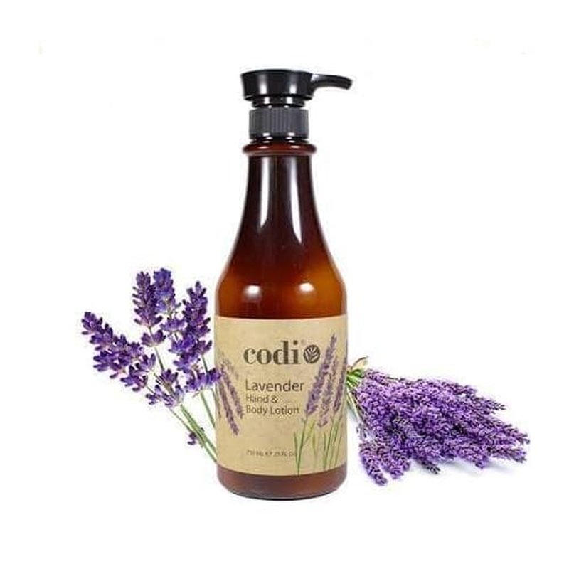 CODi Lavender Lotion - Lavender Body and Hand Lotion for Women and Men - Lavender Body Lotion with True English Lavender Scent - Less Greasy and Quick Absorbent - 1 750ml Bottle and 2 100ml Tubes