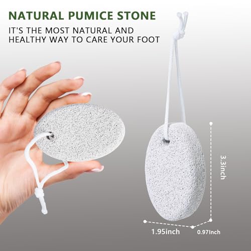 8-Pack Foot Pumice Stone for Feet, Borogo Natural Lava Pedicure Tools Hard Skin Callus Remover for Feet and Hands