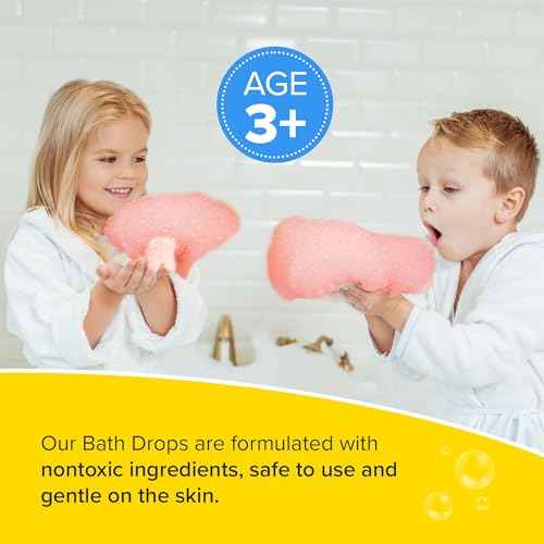 Kid Made Modern Bath Color Tablets for Kids - 150 Counts Non Toxic Bath Drops for Toddlers - Blue, Yellow, Pink, and Purple Bathtub Color Fizzies Tablets - Fun & Mini Bath Bombs (150 Count - Ages 3+)