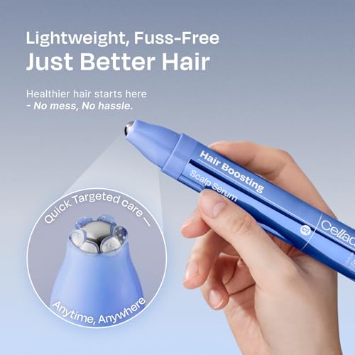 Celladix Hair Boosting Scalp Serum ? Hair Growth Roll-on Tonic with Rosemary, Biotin, Spicules Hyaluronic Acid & Panthenol ? For Women & Men ? Supports Healthy Scalp & Fuller Hair 0.5 fl oz