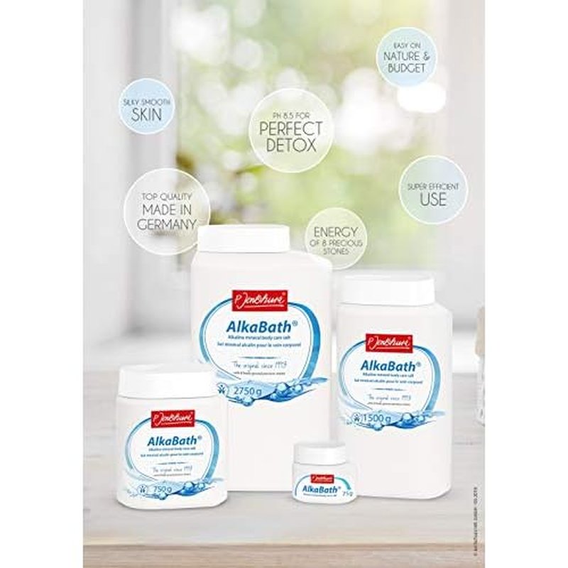 Dr. Jentschura ALKABATH ? Soothing Alkaline Bath Salts - 2750 Grams - Enjoy as a Foot Bath or Relax in a Full Bath