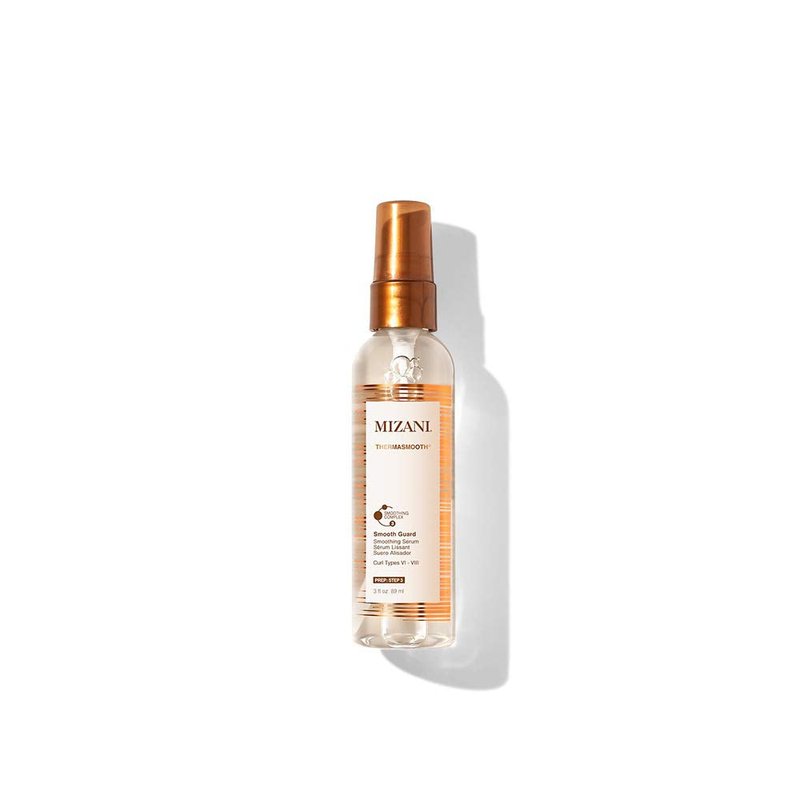 Mizani Thermasmooth Smoothing Serum - Heat Protection & Frizz Control for Curly Hair | Infused with Coconut Oil