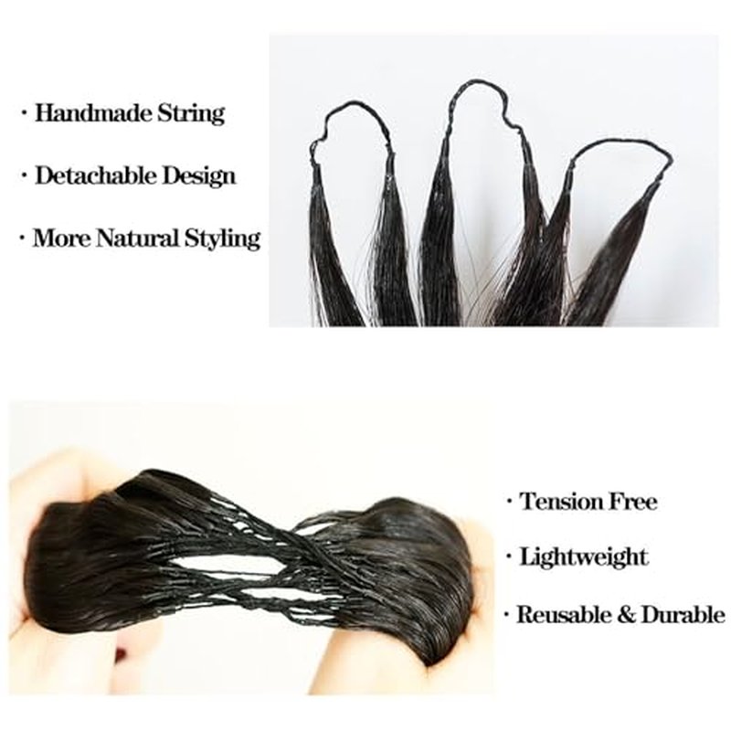 Knotless Pre Separated Deep Wave Crochet Human Hair Feather 100% Raw Real Hair Extensions for Braiding Feather Line Human Crochet Deep Wave Curly Hair Extensions With String 22inch 60g