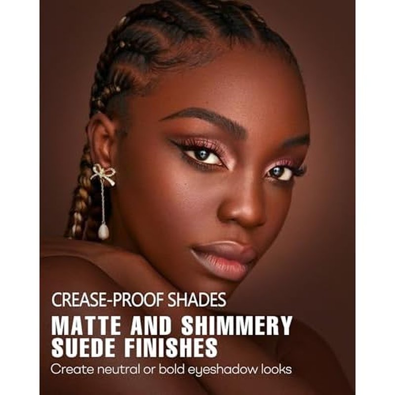 MAKI YIKA Black Smokey Eye Shadow Palette 8Color Dark Grey Eyeshadow for Goth Makeup Black Silver White Gray Eyeshades for Halloween (BlackS)