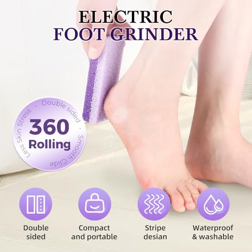 Foot Pumice Stone with Stripes to Increase Friction, 2025 Upgraded Professional Pedicure Foot Pumice Stone for Feet Hard Skin Callus Remover and Scrubber, Durable Exfoliating Stone for Spa Pedicure