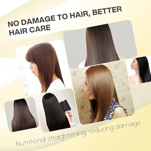 Bremod Performance Hair Straightening Rebonding Cream Cocoa Butter Hydrolyzed Keratin Hair Treatment Hair Straightener Cream for Straighter Shinier and Healthier Hair, All Hair Types 2*16.9Fl Oz