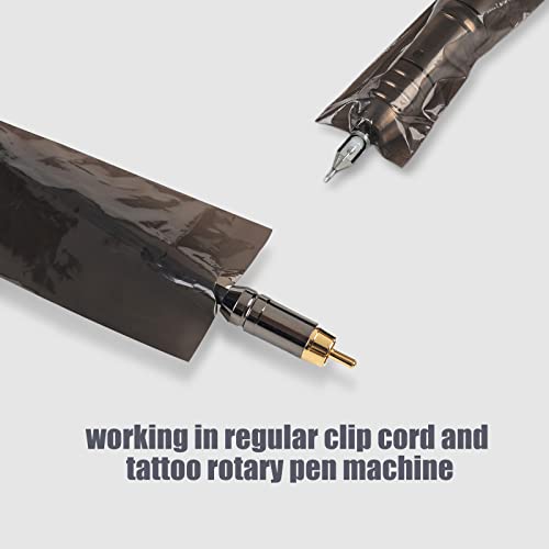EZ Tattoo Clip Cord Covers - 100 Pcs for Tattoo Machine, Black Sleeves for Equipment Supply and Wrap