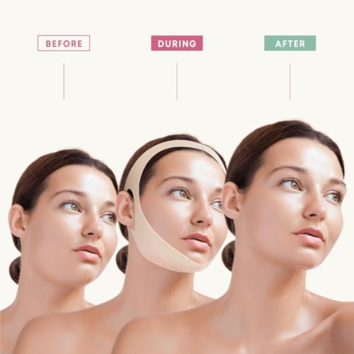V Line Lifting Mask Double Chin Reducer for Face Lift & Chin Sculpting | Double Chin Eliminator for Women | Face Strap for Sleeping & Jaw Shaper | Tightening Band for Neck & Cheek | Vline Mask Jawline