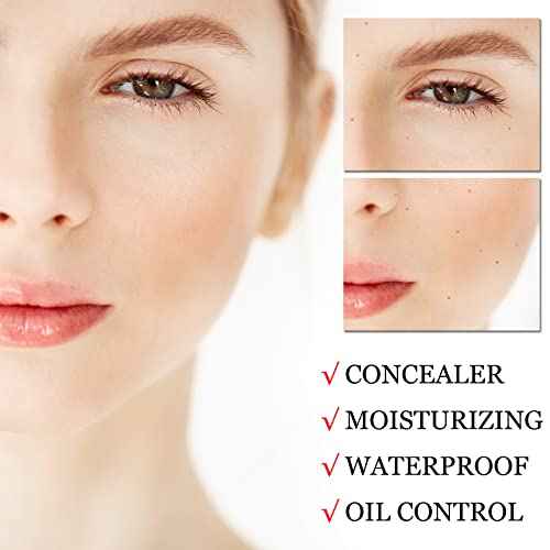 CAHIUYOA 2PCS Mushroom Head Air Cushion CC Cream BB Cream Mushroom Head Foundation Full Coverage Foundation Makeup Long Lasting Moisturize Matte Concealer - Natural