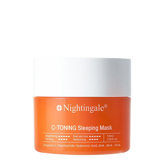 Nightingale C Toning Sleeping Mask, Overnight face Mask For Face, Vitamin C + Niacinamide +AHA, BHA, PHA+ Hyaluronic Acid, Moisturizing & Visibly Brighten, Korean Skin Care