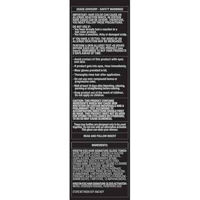 Kristin Ess Dark Brown Hair Dye Gloss Color Treatment in Bittersweet Dark Brunette - 4 Wk Semi Permanent Hair Dye Glaze for Color + Shine - Brightening - Color Depositing Conditioner + Gloss Toner