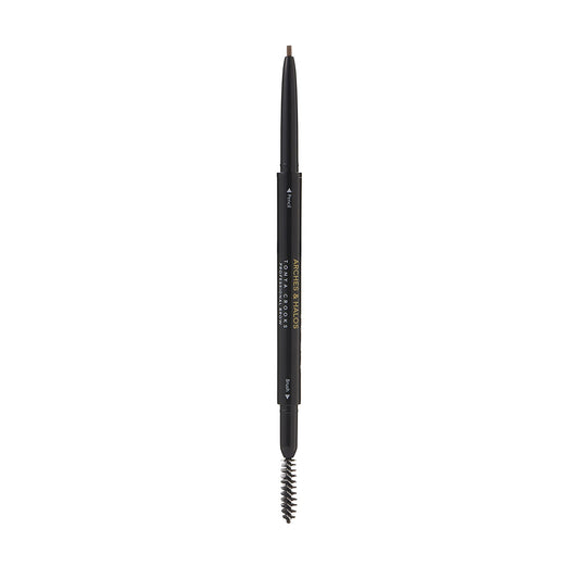 Arches & Halos Micro Defining Brow Pencil - Get Fuller and More Defined Brows - Long-Lasting, Smudge Proof, Rich Color - Dual Ended Pencil with Brush - Vegan and Cruelty Free - Warm Brown, 0.08 g
