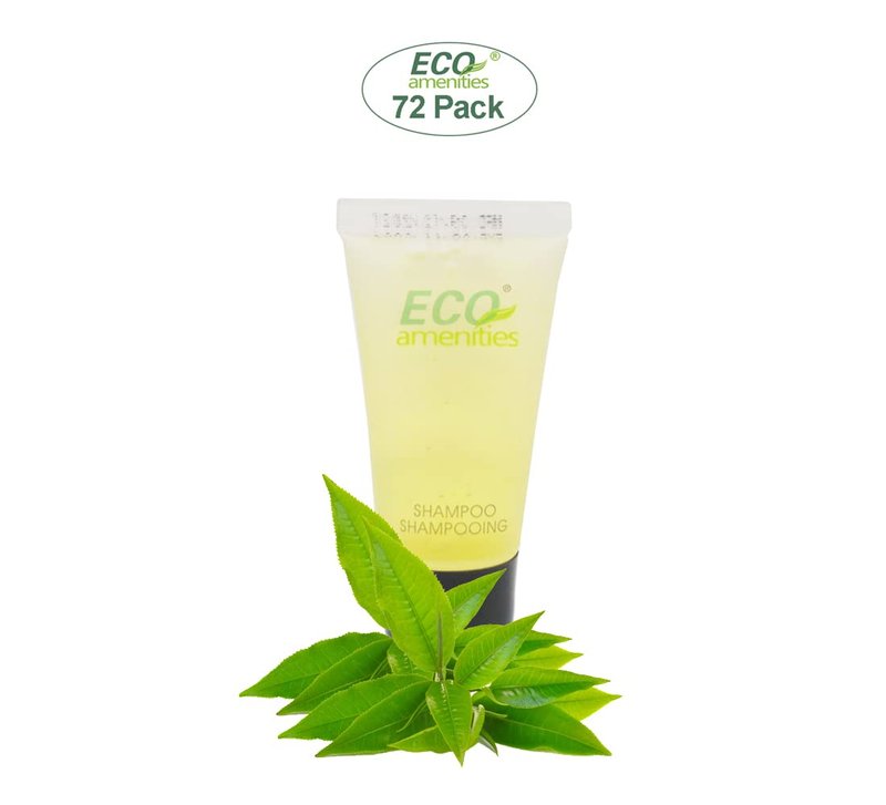 Eco Amenities - Travel Size Hotel Shampoo Bulk Pack | 72 Individually Wrapped 0.75oz Mild & Refreshing Scent
