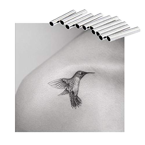 VideoPUP 10pcs Stainless Steel Back Stem Tube Grip Tip for Needle Supply Tattoo Machine