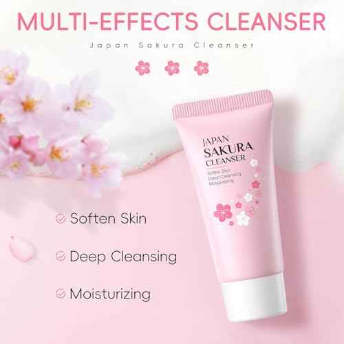 9PCS Japan Sakura Skin Care Set, Sakura Skin Care For Teens 10-12, Skincare For Girls 10-12, Teen Skin Care Kits For Girls Ages 11-14 With Toner,Cleanser,Eye Serum,Face Serum,Face Cream
