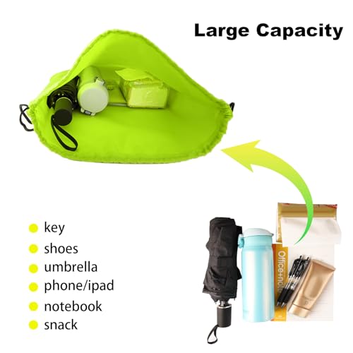 GoodtoU 28 Pcs Drawstring Backpack Bulk String Backpack Drawstring Bags Nylon Draw String Sport String Bag for Men Women, (Green,28 Pcs)