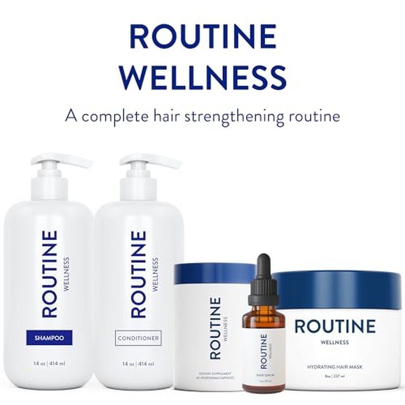 Routine Wellness Anti-Thinning Deep Conditioner for Thinning Hair - DHT Blocker for Hair Loss in Men & Women - Promotes Healthy Hair - Orchid & Apricot 14oz