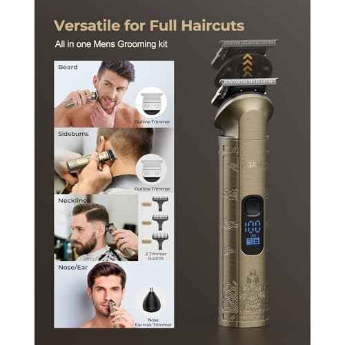 Hair Clippers for Men Professional, Cordless Hair Clippers for Hair Cutting, Mens Clippers and Trimmers Set, Electric Hair Trimmer for Men with Package Case