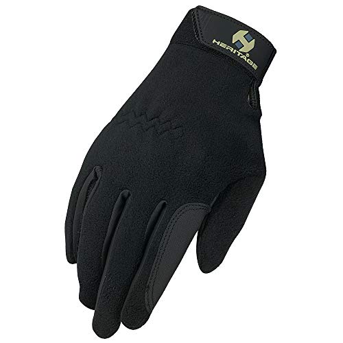 Heritage Performance Fleece Gloves, Size 5, Black