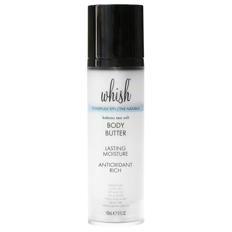 Whish Beauty Body Butter for Women - Moisturizing Body Lotion for Dry Skin - Antioxidant-Rich with Shea Butter, Aloe, & Raspberry Butter - Paraben & Sulfate Free (Kabosu Sea Salt)