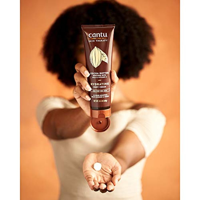 Cantu Therapy Cocoa Butter Hydrating Body Cream for very Dry Skin, 8.5 Oz