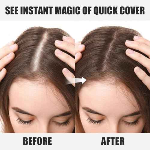 Root Touch Up, Instant Gray Hair Cover Concealer Stick, 2-In-1 Double Head Hair Color Finishing Stick, Hair Mascara Brush for Eyebrow& Beard (Black, 0.23 Fl oz)