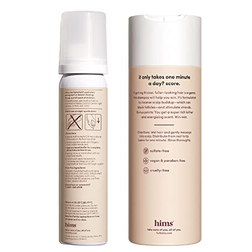 hims Thick Fix Hair Thickening Shampoo & 5% Minoxidil Treatment Foam Set - Hair Loss Treatment for Men - Moisturizing, Color Safe Shampoo & Foam - 2 Count