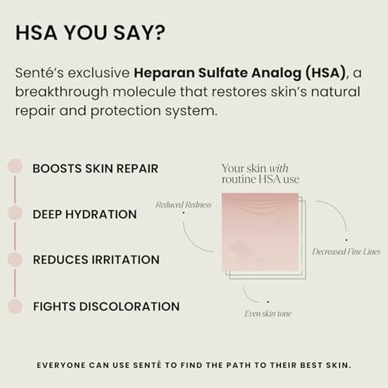 Sent? Hydrate+ Serum | Hyaluronic Acid with HSA for Glass Skin | Deep Hydration & Barrier Support | Fast-Absorbing | Calms & Soothes | Paraben, Cruelty, Fragrance Free | 1.0 oz