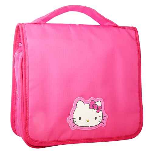 Hello Kitty Toiletry Bag, Hanging Toiletry Bag Pink, Makeup Bag, Sanrio Travel Official License