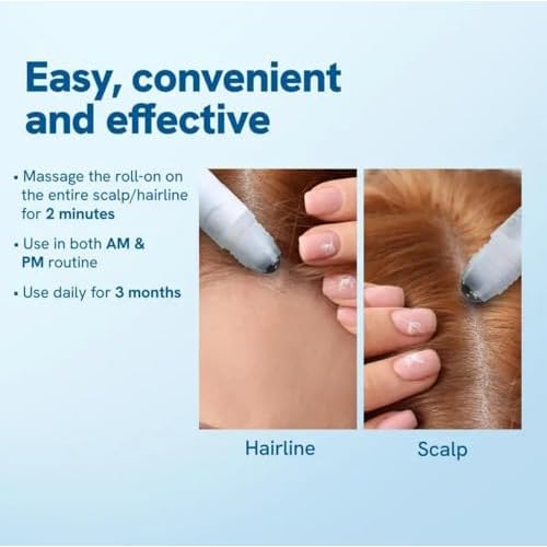 2 Pack Be - Bodily' Wise 3%-Rosemary 3%-RedensyI & 2%-Anagaln Hair & Beard Growth Serum Roll On |Thicker+Stronger |Prevents Hair Fall & Stimulates Hair Follicles|for All Hair Types| Women & Men