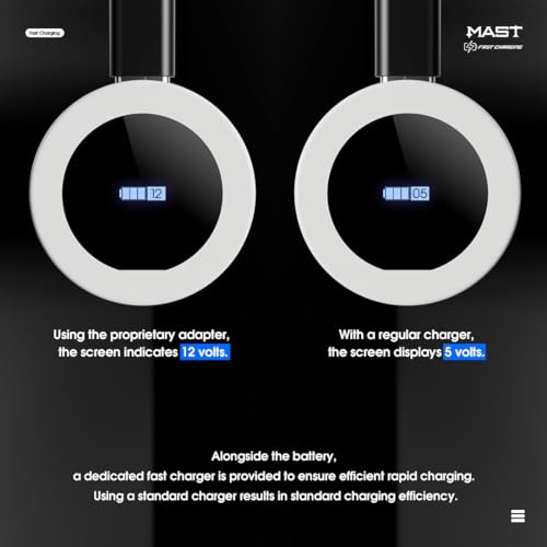 Mast Tattoo Flyb Wireless Tattoo Battery Power Supply for Tattoo Pen Machine, Cordless RCA Jack, Fast Charger Tattoo Battery