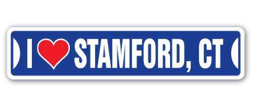I Love Stamford, Connecticut Street Sign ct City State us Wall Road décor Gift