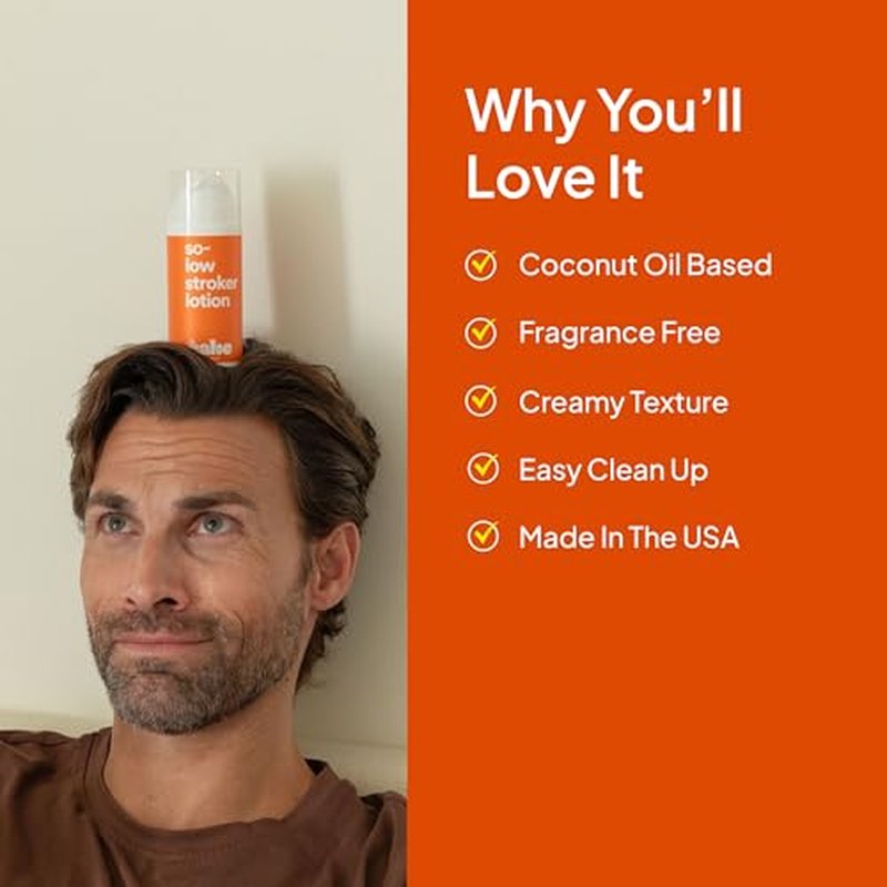Hello Cake So-Low Stroker Lotion - Below the Belt Solo Cream for Men, Natural Moisturizing Ingredients Coconut Oil, Avocado Oil, Aloe Vera, 1.7 fl oz