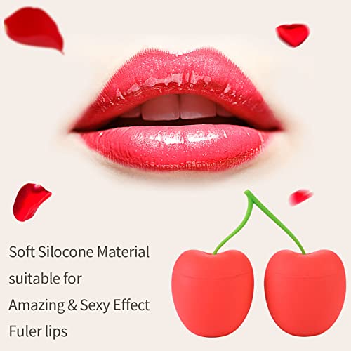 Cherry Shaped Lip Plumper Enhancer, Lip The Fast Sucker Beautiful Curves on Upper and Lower Lip Womens Silicone Lip Plumper Device