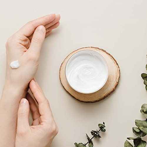 Houseables Lotion Jars, Lotion Container, Cosmetic Jars with Lids, Body Butter Containers, Travel Pots for Creams, Makeup, Moisturizer, Storage, Refillable, Empty, Small, Plastic, White, 4 OZ, 12 PK