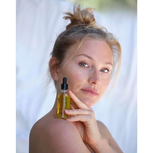 Vitamin C Glow Face Elixir, Hydrating Anti-Aging Face Oil for Sensitive Skin, Brightening & Nourishment | Organic, Plant-Based Facial Oil, Pollution Defense & Natural Glow | USA Made?1.69 fl oz