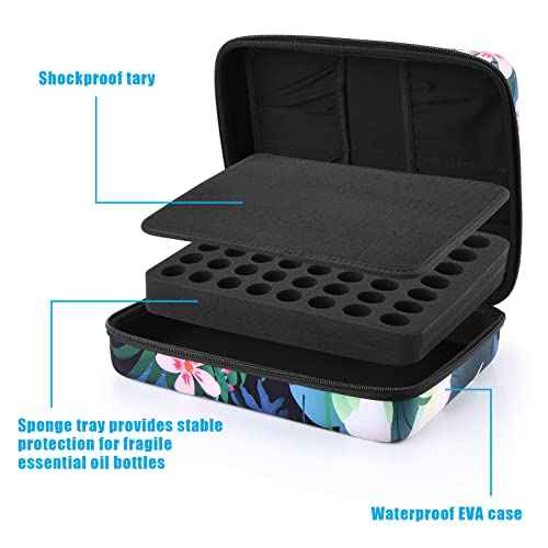 FITNATE Essential Oil Storage,Lotus 56 Bottles Essential Oil Case Shockproof, Waterproof and Durable, Holding 5/10/15 ml Bottles, Essential Oils Travel Case for Young Living Oils,Doterra Containers