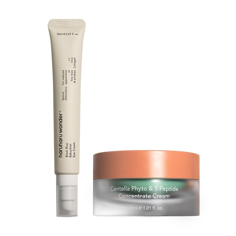 HARUHARU wonder Black Rice Bakuchiol Eye Cream & Centella Phyto and 5 Peptide Cream