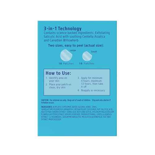 Differin 5% Benzoyl Peroxide Cleanser and Patch Set: 36 Power Patches, 18 large and 18 small pimple patches for acne-prone skin and Daily Deep Cleanser with 5% Benzoyl Peroxide, Mother's Day Gifts