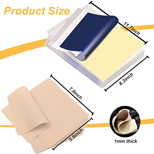 Yuelong 30pcs Blank Tattoo Practice Skin and Transfer Paper Kit Include 10pcs Fake Skin and 20pcs Tattoo Stencil Paper for Beginners and Experienced Artists