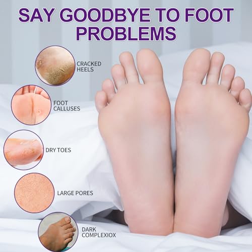 Pedicure Kit Foot Soak Set: Bubble Salt, Sugar Scrub, Massage Mask, Massage Lotion in a Box, 4 Step Foot Spa Kit for Dry Feet,Tired Feet£¨1 Set Lavender)