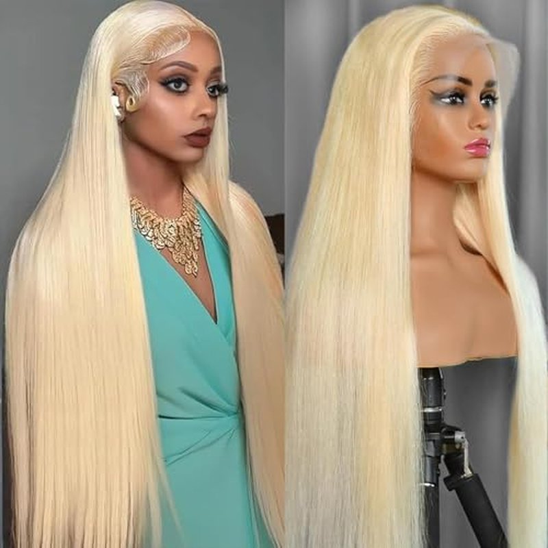 30 Inch 613 13x6 Lace Front Wig Human Hair 200 Density Blonde Straight Lace Front Wigs Human Hair Blonde Wig Human Hair Pre Plucked 613 HD Lace Frontal Wigs Human Hair For Women