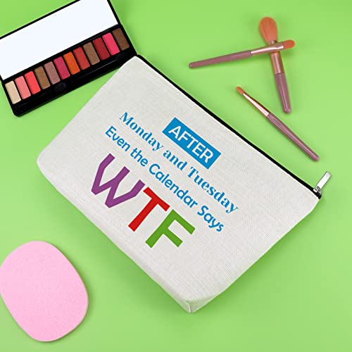 Coworkers Appreciation Gifts Makeup Bag Funny Colleague Gifts Work Friend Gift Thank You Gifts for Employees Sarcastic Friendship Gifts for Colleague Christmas Birthday Gifts Travel Cosmetic Pouch