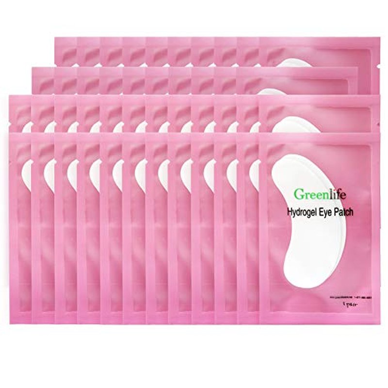 GreenLife 300 Pairs Eye Pads, 100% Naturel Eyelash Extension Under Eye Gel Pads patches kit Collagen with Aloe Vera Hydrogel Eye Patches set for Eyelash Extension Supplies Tools (50 150 300 Pairs)